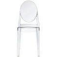 thumbnail image 3 of Nicer Furniture Polycarbonate Plastic Transparent Crystal Side Chair without Arms, 3 of 5