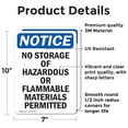 thumbnail image 2 of (2 Pack) No Storage Of Hazardous Or Flammable OSHA Notice Sign, 2 of 7