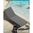 thumbnail image 5 of MUCHENGHY Aluminum Outdoor Chaise Lounge Chair with Wheels, 5-Position Poolside Lounger, 5 of 8