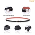 thumbnail image 3 of WHIPPY Women's Leather Skinny Waist Belt for Jeans Pants Dress Plus Size, 3 of 9