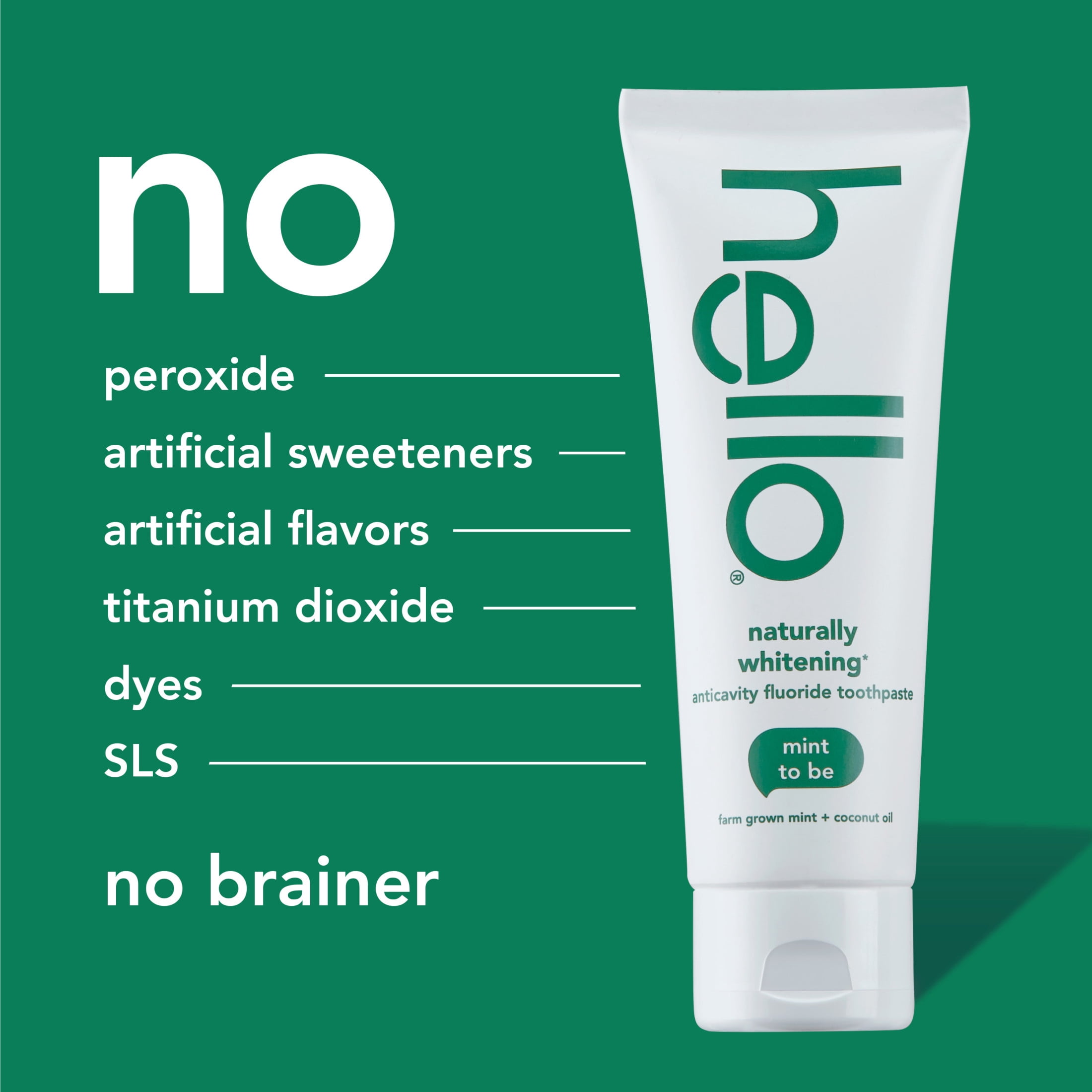 hello Naturally Whitening Anticavity Fluoride Toothpaste, Mint, 5 Oz