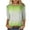 Green, variant on asdoklhq Juniors Plus Tops & T-Shirts,Women's Printed T-Shirt Mid-length 3/4 Sleeves Blouse Round Neck Casual Tops