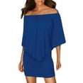 thumbnail image 1 of Women's Multiple Dressing Layered Mini Poncho Dress, 1 of 13