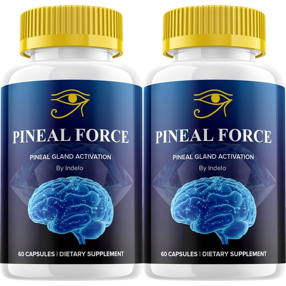 PinealForce Capsules – Pineal Force Natural Blend Memory Focus Support Supplement, 2 Pack, 120 Capsules