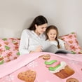 thumbnail image 4 of Homewish Xmas Gingerbread Man Twin Bedding Sets 7-Piece for Teens Boys Girls,Merry Christmas Tree Snowflake Bedding Comforter Set Microfiber,Happy New Year Breathable Sheet Sets, 4 of 8