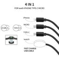 thumbnail image 4 of YUANOU 4 In 1 Micro USB Type C Lighting Magnetic Charging Cable for Apple Watch Series IPhone 14 13 12 11 Pro Max Samsung Charger Cable(A), 4 of 7