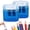 2pcs Blue, variant on 4 Packs Dual Hole Pencil Sharpener with Lid, Assorted Multiple Colors