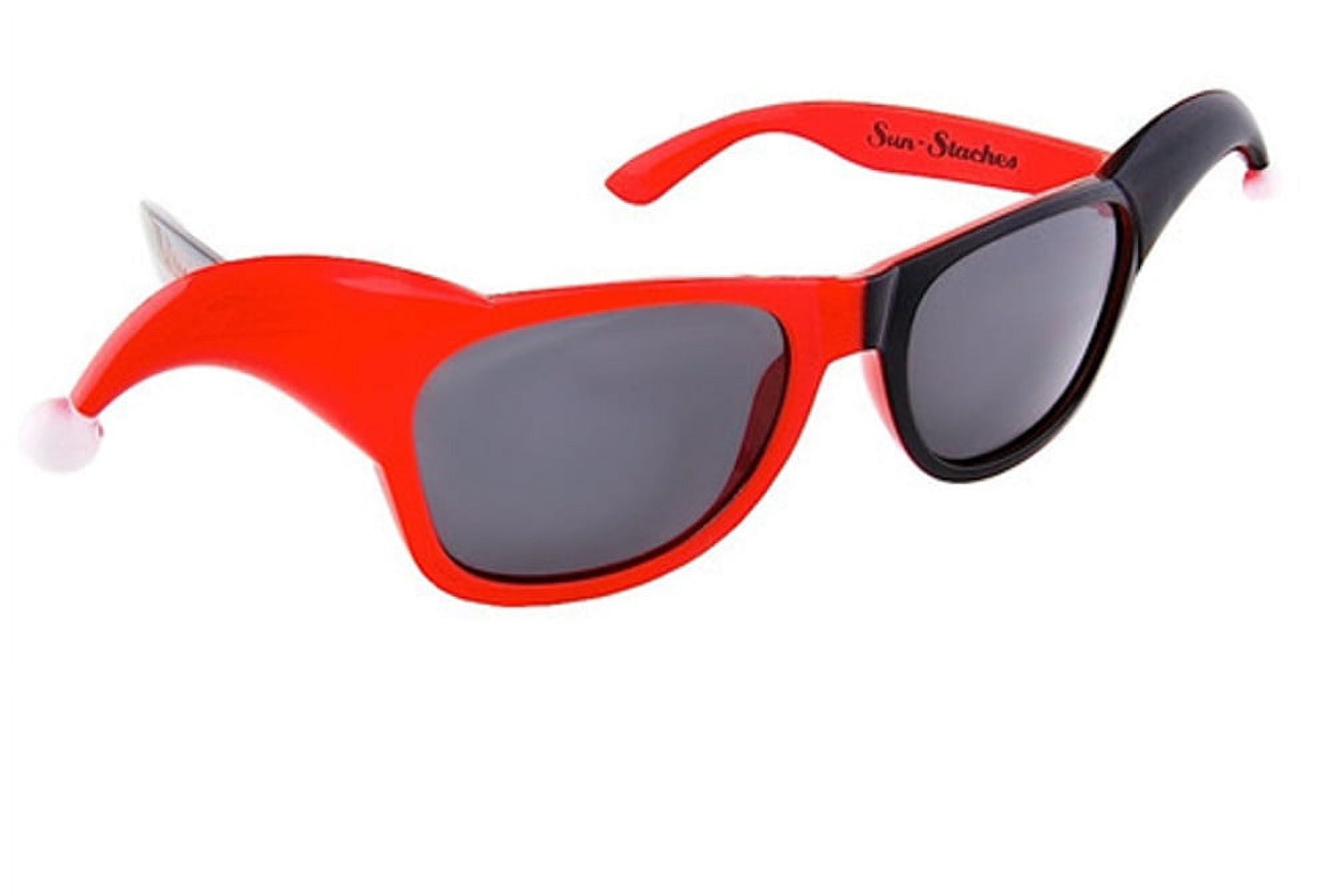 Sun-staches Harley Quinn Sunglasses – UV400 Protective, Costume Accessory, One Size Fits Most, Officially Licensed DC Comics