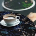 thumbnail image 3 of Ambesonne Night Jungle Fitted Round Tablecloth, Dreamy Nostalgic Bloom, 56"- 60" Diameter, Dark Indigo and Pale Camel, 3 of 5