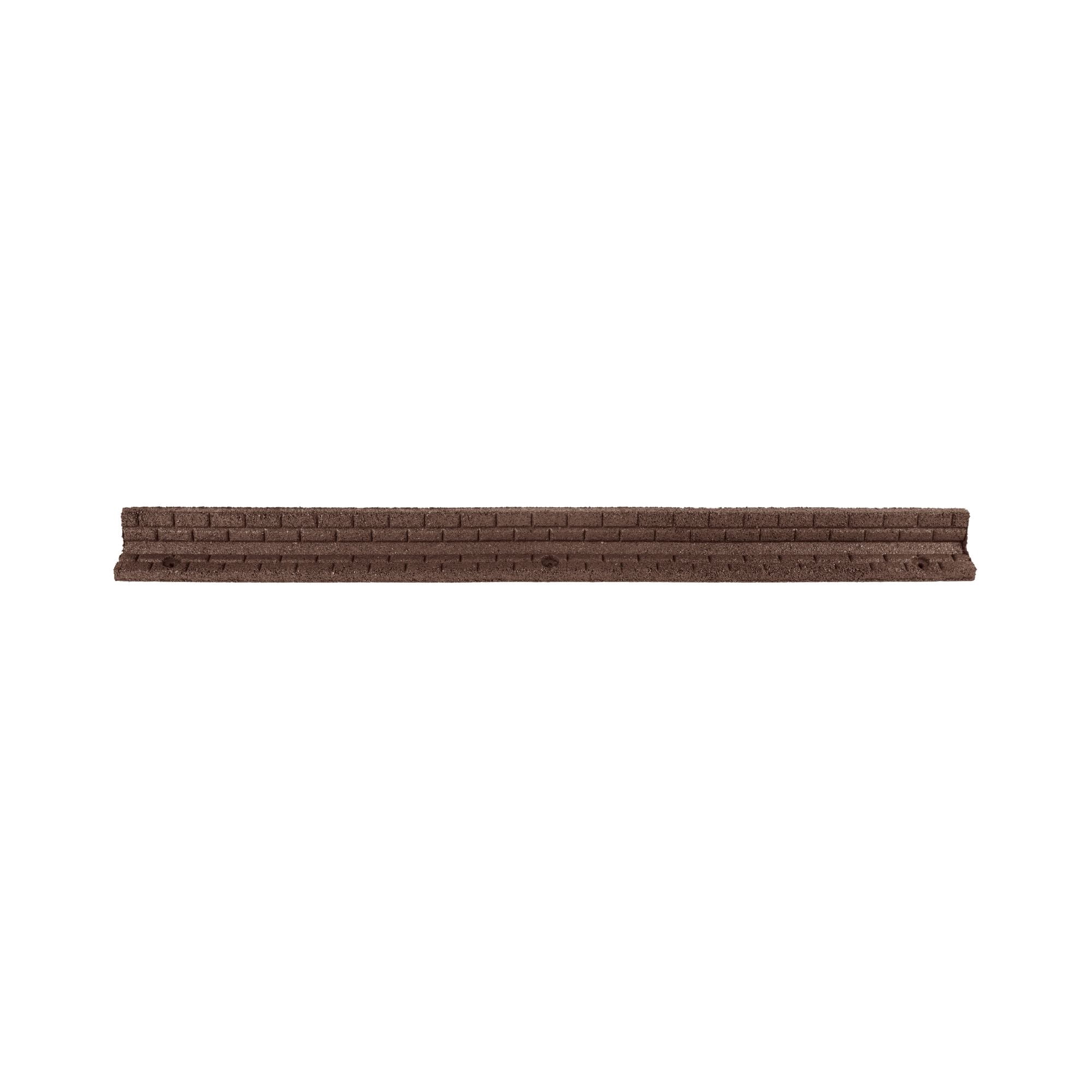 GroundSmart Brickface Landscape Edging, 4' Brown Rubber Garden Edging Border, 48 pack