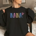 thumbnail image 2 of GODMERCH Embroidered Nana Sweatshirt, Gifts Birthday Mothers Day for Nana, Embroidery Crewneck Sweatshirts for Women, 2 of 6