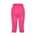 thumbnail image 5 of felwors Womens Capris for Summer 2026 Casual Yoga Gym Capri Leggings with Drawstring Shorts High Waisted Cropped Beach Pants (Hot Pink, 3XL), 5 of 7