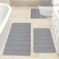 thumbnail image 6 of feimajia Foam Bath Mat Sets 4 Piece with Toilet Seat Cover Bathroom Rugs Universal Soft Comfortable Water Absorption Non-Slip Thick Machine Washable, 6 of 9