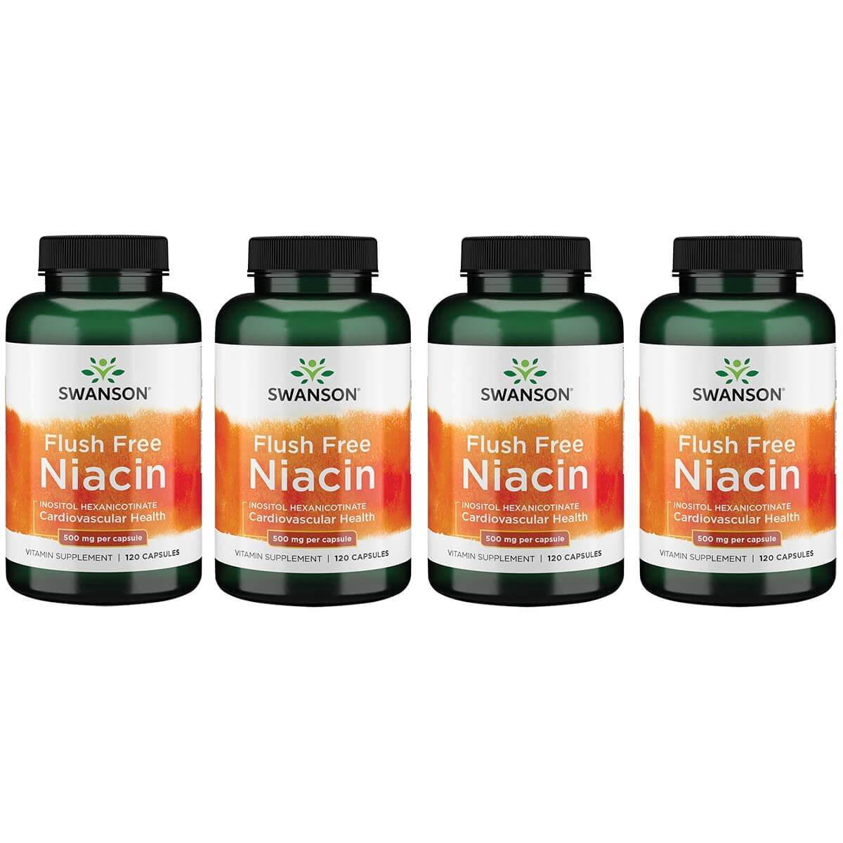 Swanson Flush Free Niacin 500 Mg 120 Caps 4 Pack Walmart
