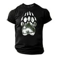 thumbnail image 2 of ZQUUVOU Men's T-Shirt Casual Short Sleeve Print Crew Neck Shirt (A-Black,S), 2 of 5