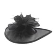 thumbnail image 2 of Pinza para el pelo Yinane de malla para mujer 2 uds. flor sombrero tocado nupcial negro, 2 of 8