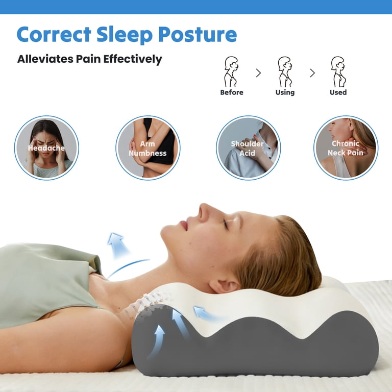 EDX Cloud Memory Foam Pillow, Ergonomic Cervical Support photo 5