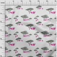 thumbnail image 2 of oneOone Georgette Viscose Fabric Tree & Animals Ikat Print Fabric BTY 42 Inch Wide, 2 of 4