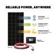thumbnail image 3 of Go Power Solar Kit OVERLANDER Overlander; Solar Charging Kit; 200 Watt/9.3 Amp Charging Current; Monocrystalline; Screw Mount; 30 Amp PWM Digital Controller With Bluetooth GP-PWM-30-BT, 3 of 7