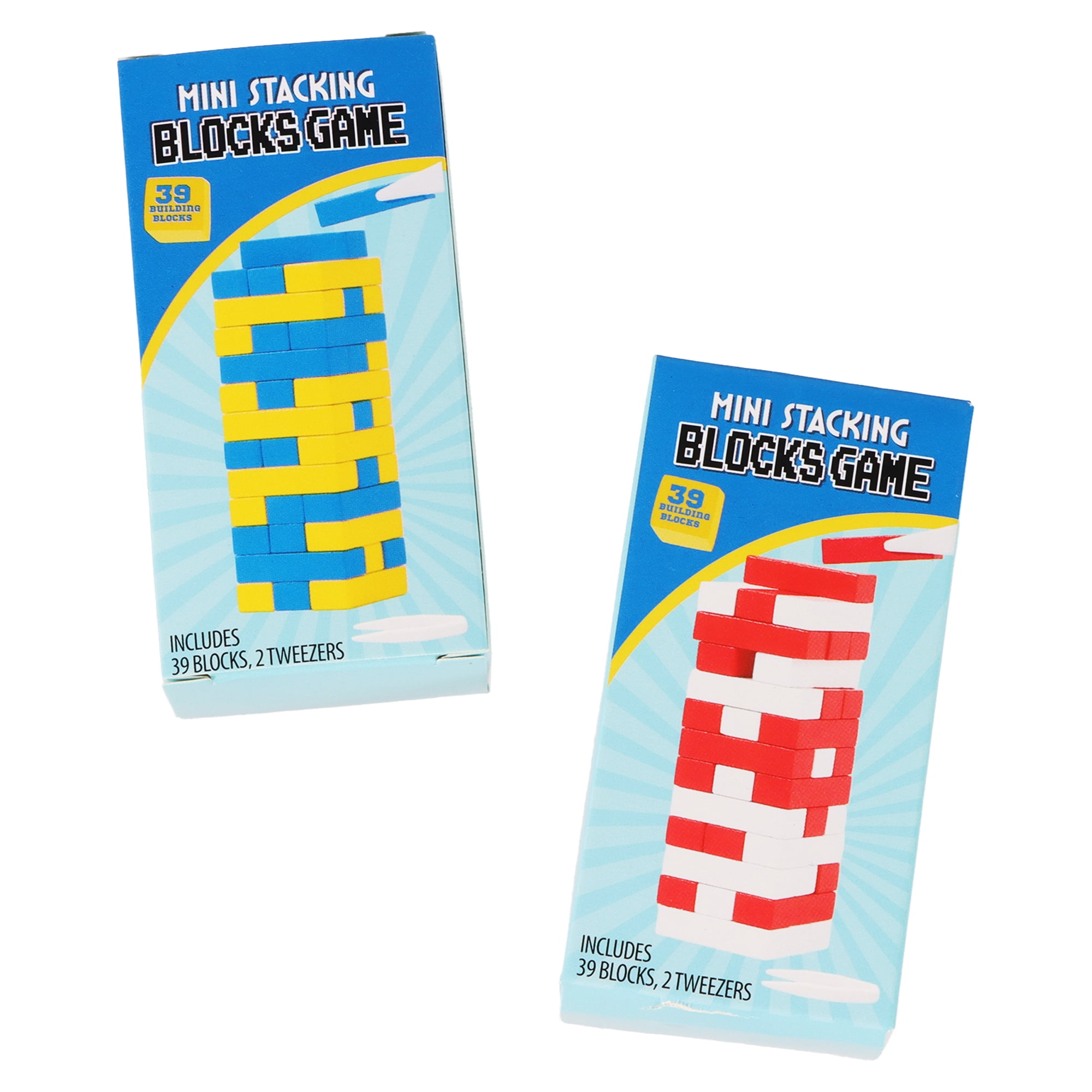 4 Count Mini Stacking Blocks Game Party Favors for Children Ages 3+ by Way To Celebrate