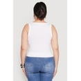 thumbnail image 5 of Womens Plus Size Seamless Ribbed Knit Trim Tank Top, 5 of 5