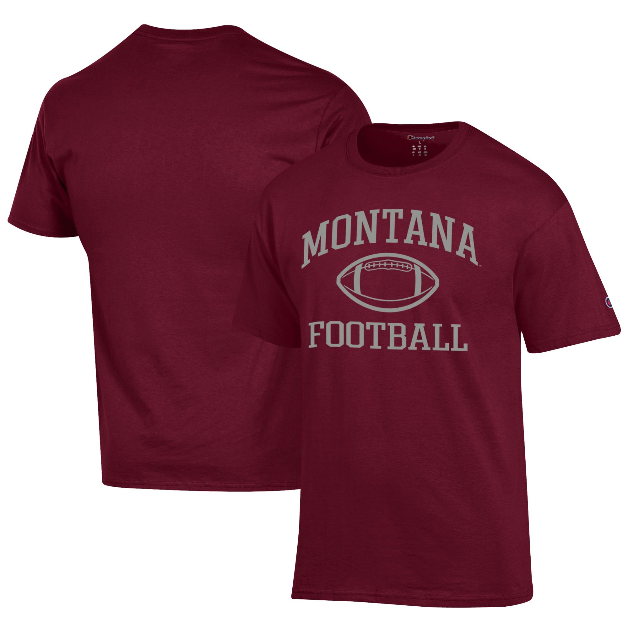 Men's Champion Maroon Montana Grizzlies Football Jersey T-Shirt