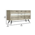 thumbnail image 5 of Aliz 63 Inch Acacia Wood Sideboard Buffet Console Cabinet, 3 Drawers, Brown- Saltoro Sherpi, 5 of 5