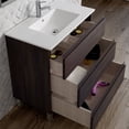 thumbnail image 3 of DAX Costa Engineered Wood Vanity Cabinet with Onix Porcelain Basin, 32", Wenge, 3 of 3