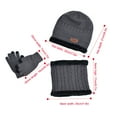 thumbnail image 3 of Zwiiyzr Kids Winter Beanie Hat Warm Knit Thick Ski Cap And Scarf Gloves Set For Girls Boys 1-11 Years Gray, 3 of 6