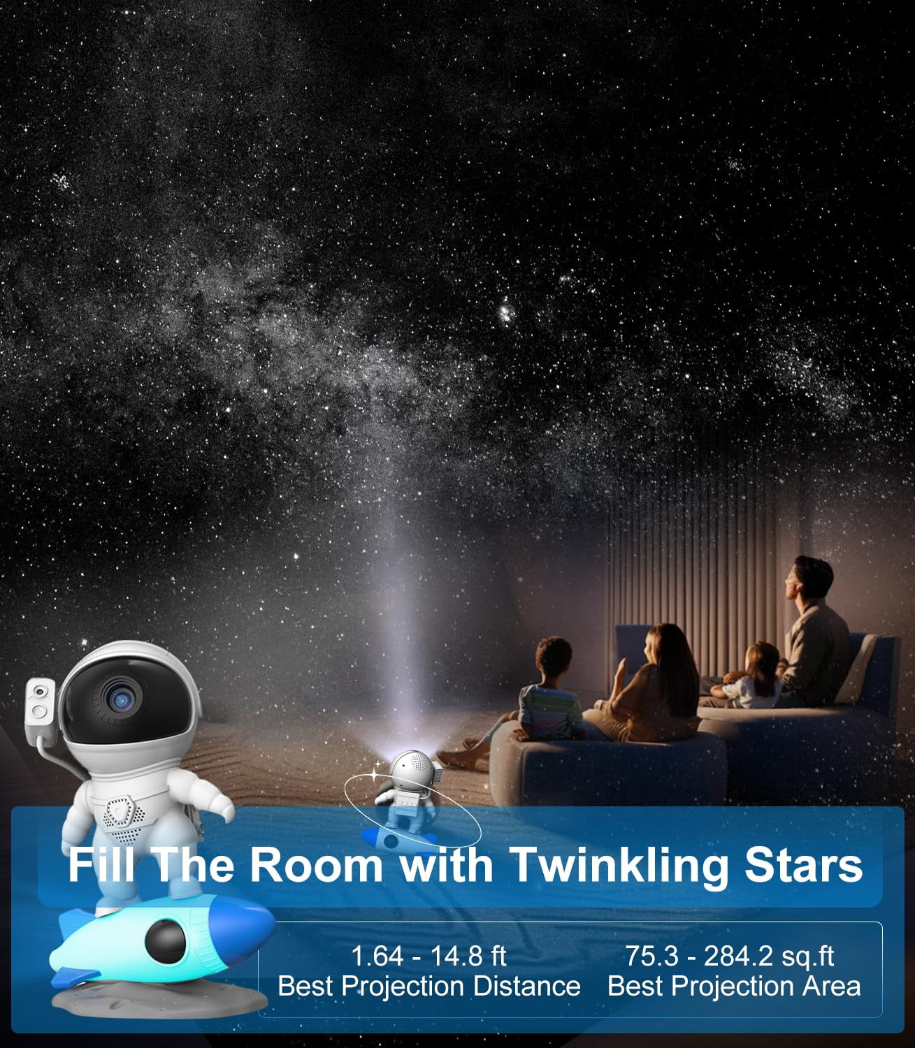Aukfa Astronaut Galaxy Projector 13-in-1 Ultra Clear