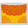 thumbnail image 1 of Indian Tapestry, Abstract Floral Ornamental Framework Detail Grunge Background Traditional Design, Wall Hanging for Bedroom Living Room Dorm Decor, 60W X 40L Inches, Red Yellow, by Ambesonne, 1 of 1