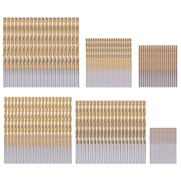 120 Piezas Juego de Brocas titaneo HSS para Metal, Acero, Madera, PláStico, Cobre, AleacióN Aluminio, 1 Mm una 3.5