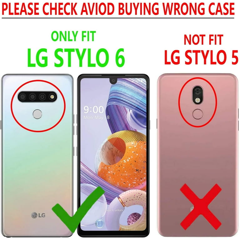 LG Stylo Case, [Not Fit LG Stylo 5] with [Tempered Glass Screen