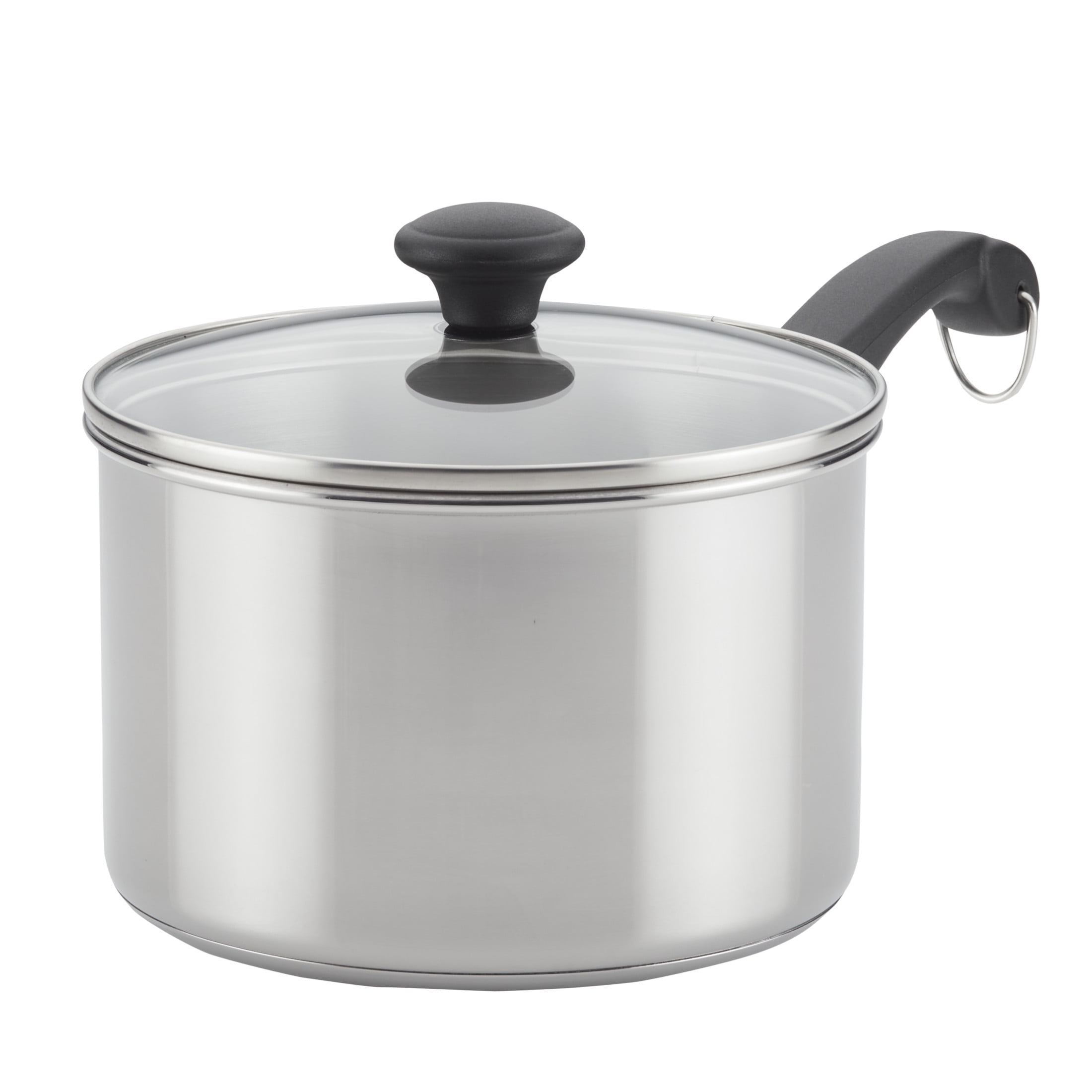 Farberware Classic Stainless Steel Sauce Pan/Saucepan with Lid, 3 Quart,  Silver & Classic Stainless Steel 4-Quart Covered Saucepot - - Silver