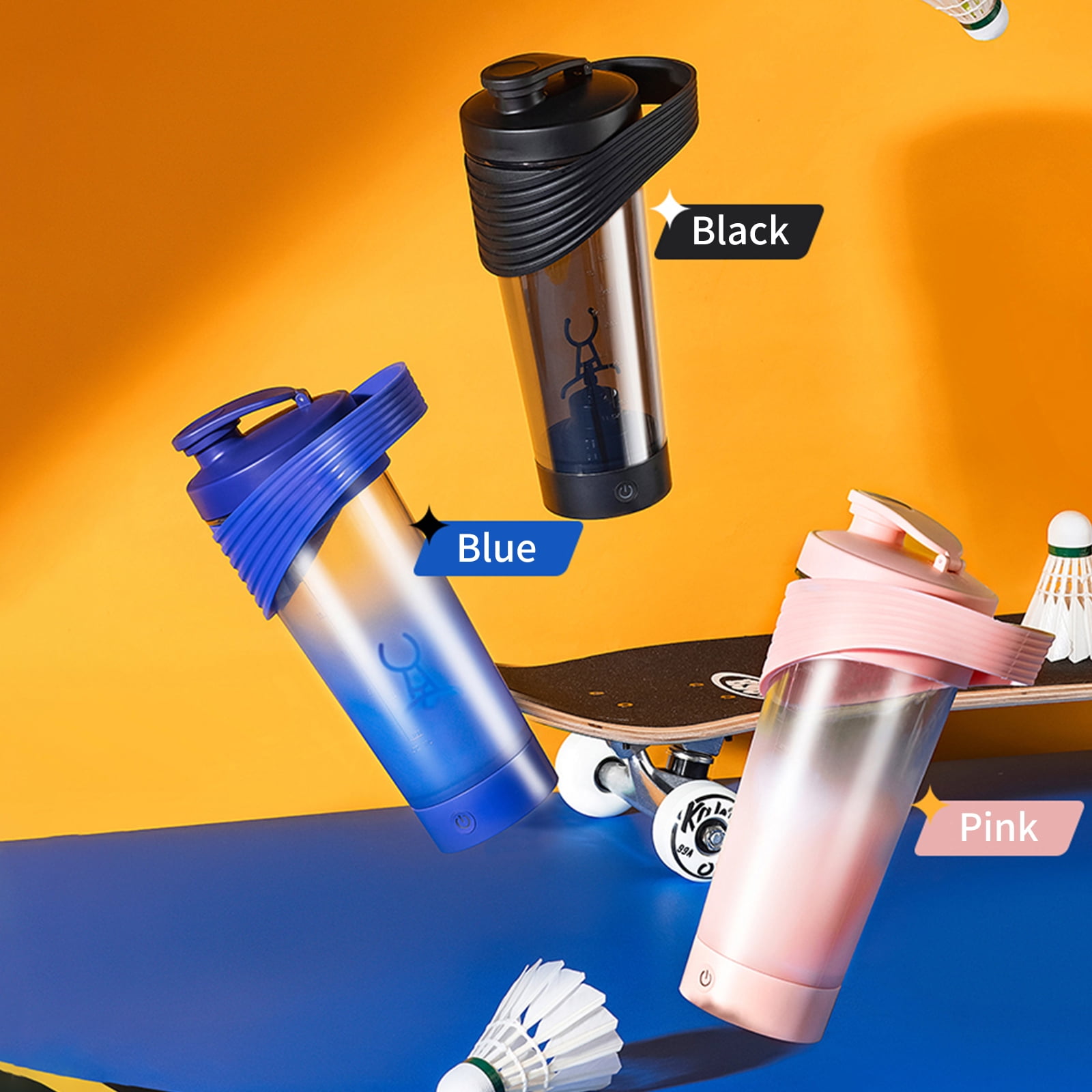 800mL Electric Protein Shaker Bottle Self Stirring Cup with Handle