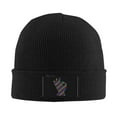 thumbnail image 2 of ZICANCN Hand Symbol Okay Sign Knit Beanie Hat, Winter Cap Soft Warm Classic Hats for Men Women, Black, 2 of 8
