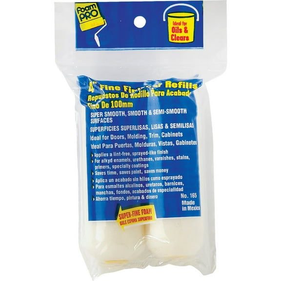 Foampro 2PK 4" Foam Roll Refill — Residential Use, Standard Application