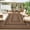 Orange Brown, variant on HIWEAVER Blue 2' x 6' Washable Modern Outdoor Area Rug for Patios Non-slip Soft Neutral Scalloped Bordered Pattern Indoor Throw Carpet for Living Room Bedroom Decor