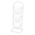 thumbnail image 3 of Fruit Storage Basket Detachable Metal Wire Basket for Countertop Reception White 3 Tier, 3 of 8
