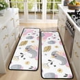 thumbnail image 4 of Kitchen Rugs Sets Of 2,White Fairy Flower Pattern Anti Fatigue Kitchen Mat Rugs Non Slip Washable,Decorative Kitchen Floor Mats for Kitchen,Sink,Laundry,17"x47"+17"x47", 4 of 5