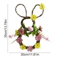 thumbnail image 3 of Easter Bunny Wreath for Front Door, 11.81" Multicolor Plastic Rabbit Garland for Holiday Home Decoration, Cute Artificial Plant Wreath for Festive Party and Gift, 3 of 7