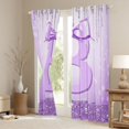 thumbnail image 3 of Erosebridal Cute Purple Bowknot Kids Curtains Pack of 2 (42x84 Each),Initial Alphabet B Curtains Blackout For Bowtie Girls, 3 of 7