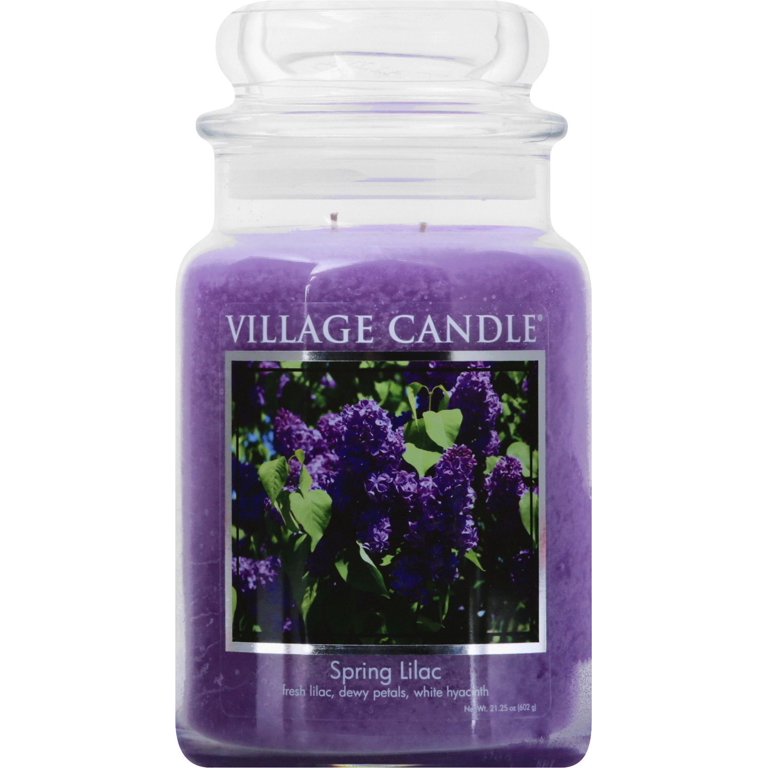 Village Candle Spring Lilac, Large Glass Apothecary Jar Scented