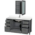 thumbnail image 6 of Wyndham Collection Wcs141460s-Qtz-Unsmed Sheffield 60" Free Standing Single Basin Vanity, 6 of 7