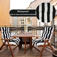 thumbnail image 2 of High Back Patio Chair Cushions Set of 2, Waterproof Fade Resistant Rocking Chair Cushion for Outdoor Patio, Lawn Chair Cushions（Black White-1）, 2 of 6