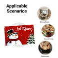 thumbnail image 4 of JOOCAR Let it Snow Snowman Christmas Holiday Design Linen Table Mats Set of 4 for Home Kitchen Table Decor 12x18 inch, 4 of 5