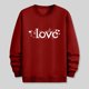 thumbnail image 4 of Ceisia Men's Regular-Fit Crew-Neck Heart-Letter Printed Casual Sweatshirt Gift, 4 of 6