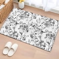 thumbnail image 2 of Vintage Gray 2x3 Area Rugs for Living Room, Wildflowers Leaves Abstract Botanical Branch Non Slip Floor Mat Washable Low-Profile Indoor Carpet for Bedroom, Dining Room, Bathroom, 2 of 9