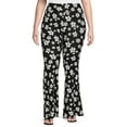 thumbnail image 2 of No Boundaries Women's Plus Flare Pant, 2 Pack, Sizes 1X-4X, 2 of 5