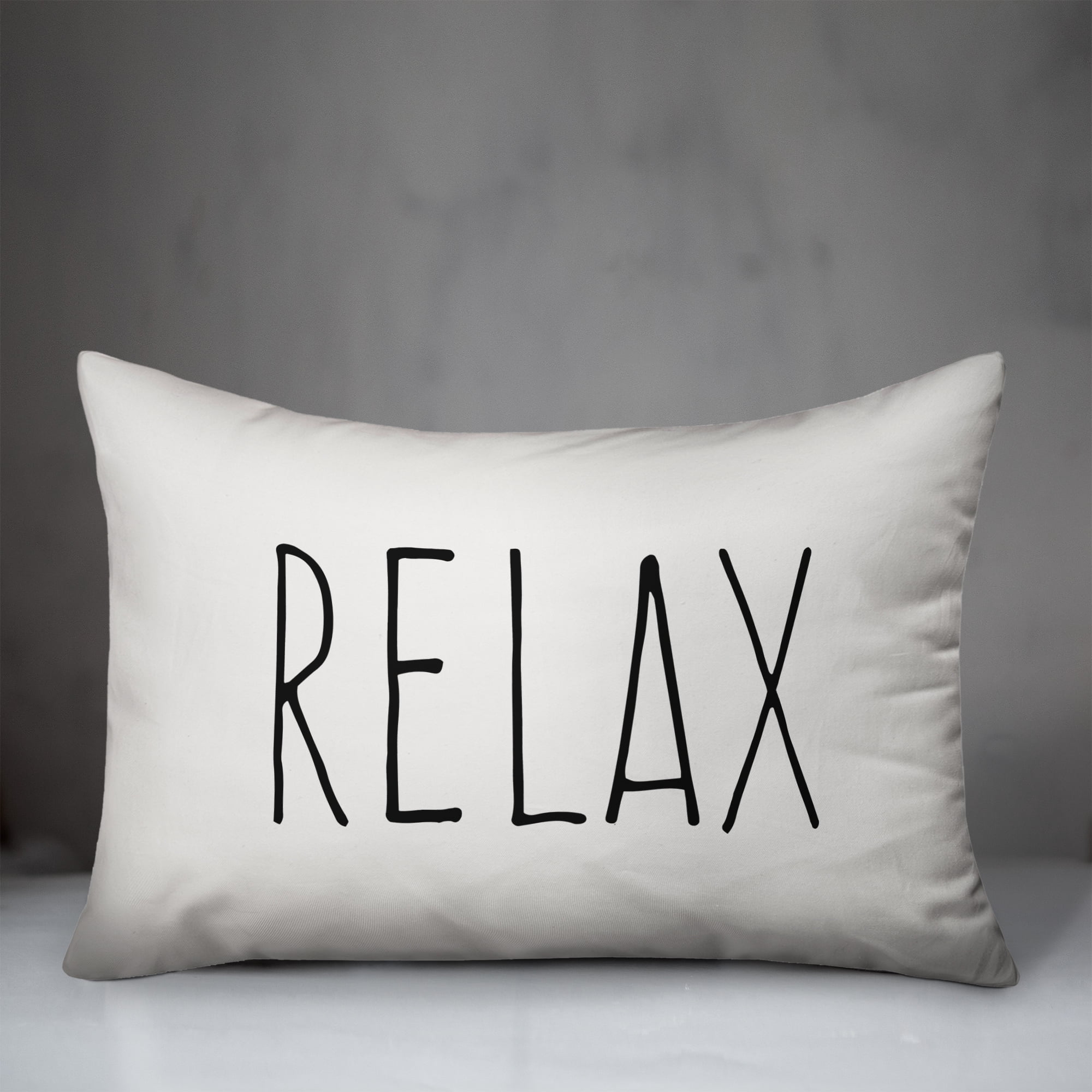Creative Products Relax White and Black 14x20 Indoor / Outdoor Pillow